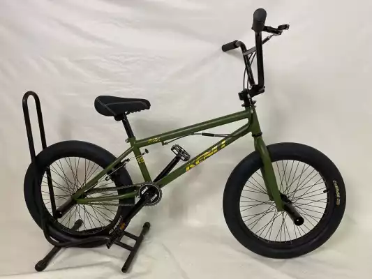 Детский подростковый трюковый Kenli BMX, 20д зелено-черный